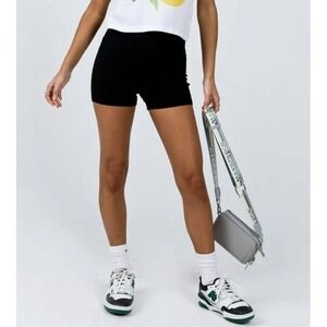 Princess Polly High Waisted Bike Short Black Size‎ US 2